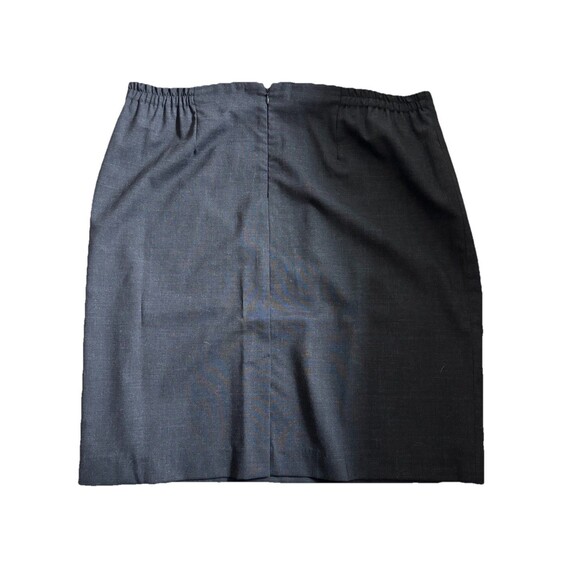 August Max Woman Skirt 20 Gray Wool Blend Made in Italy Pencil Knee Length VTG - Picture 2 of 4